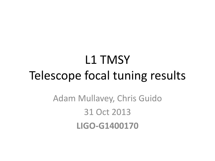 l1 tmsy