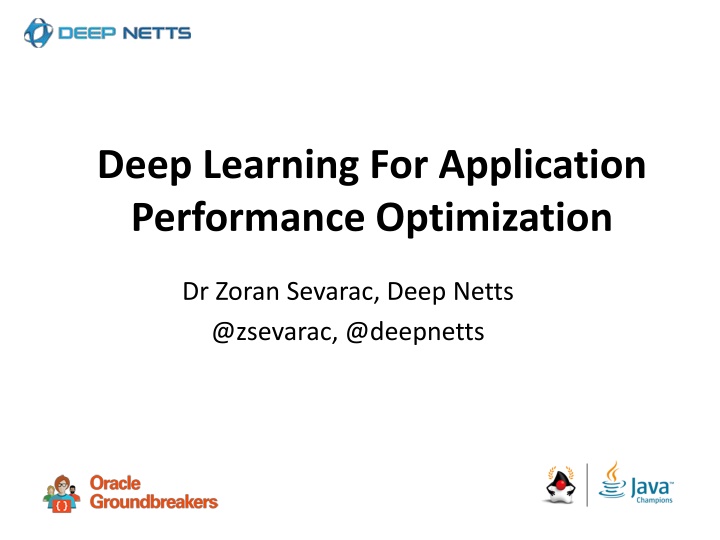 deep learning for application performance