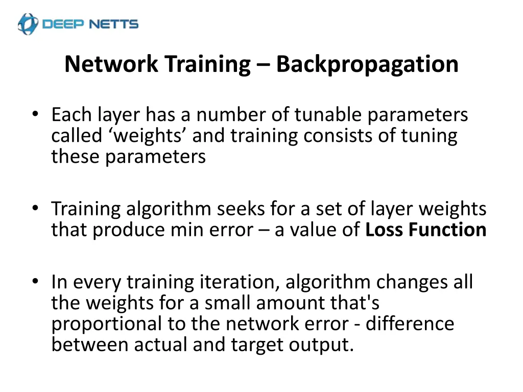 network training backpropagation