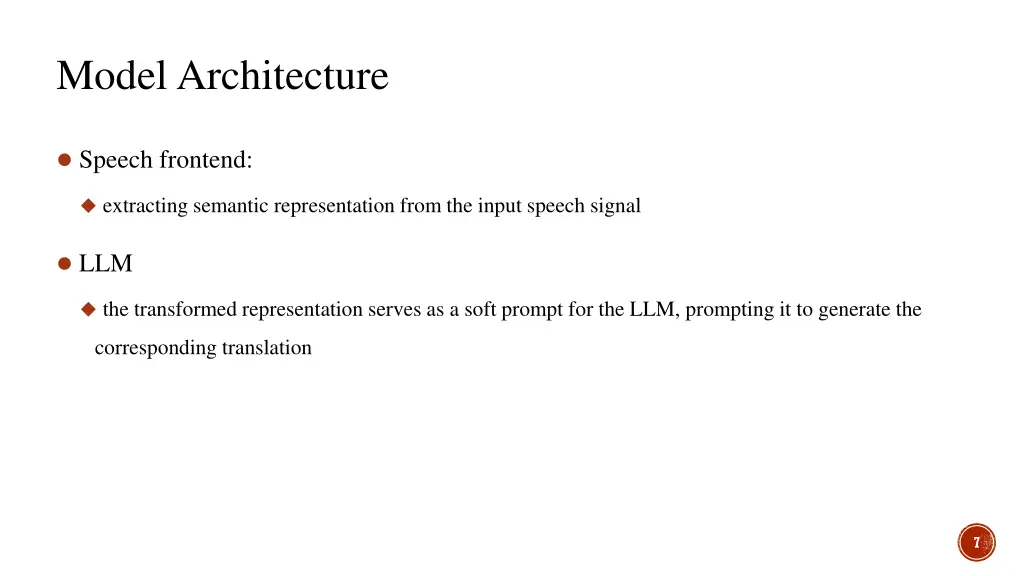 model architecture