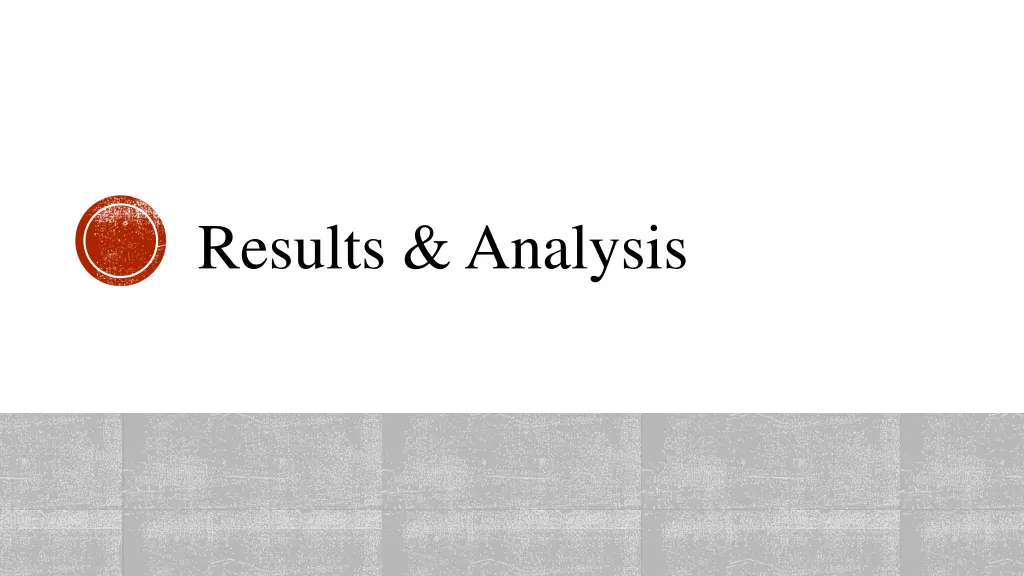 results analysis