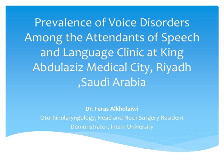 prevalence of voice disorders among