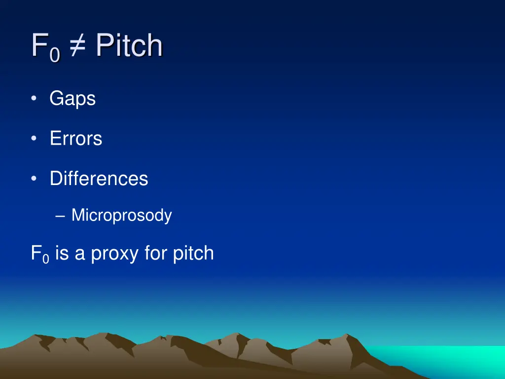 f 0 pitch