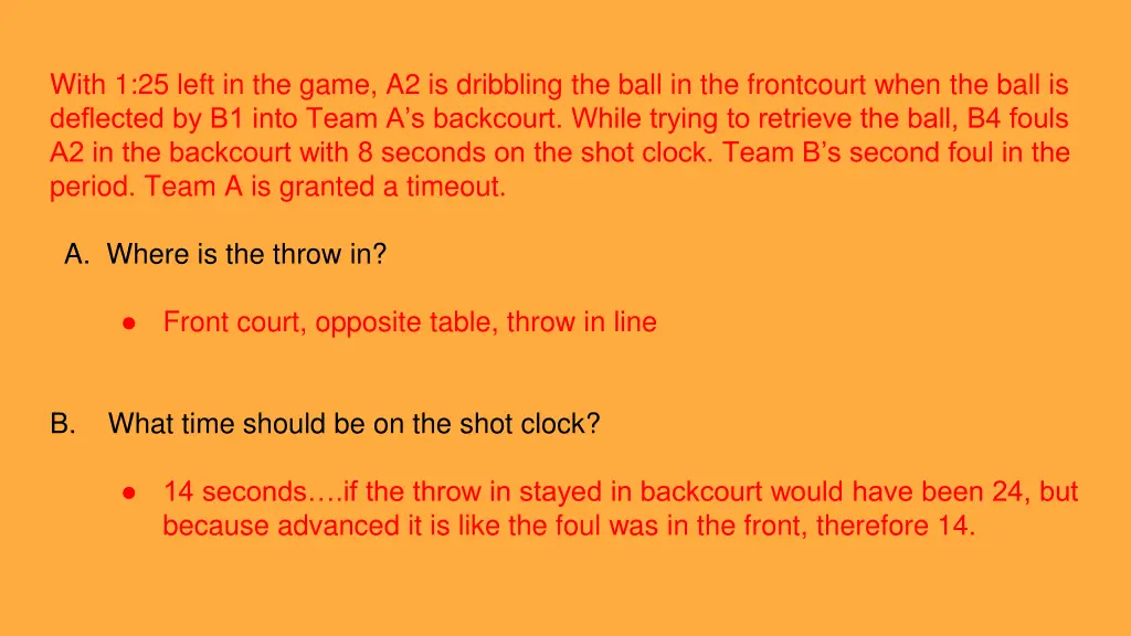 with 1 25 left in the game a2 is dribbling