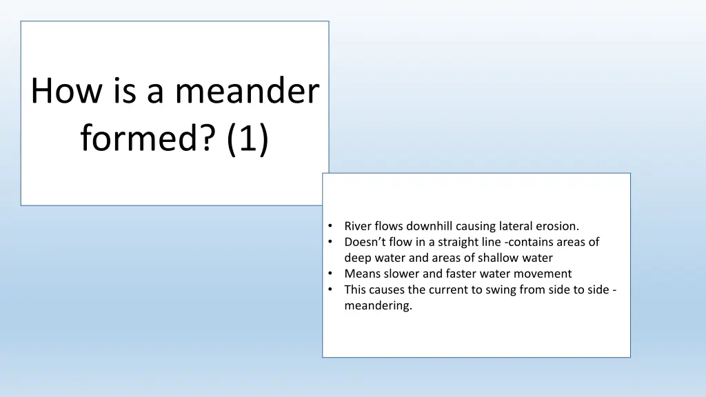 how is a meander formed 1