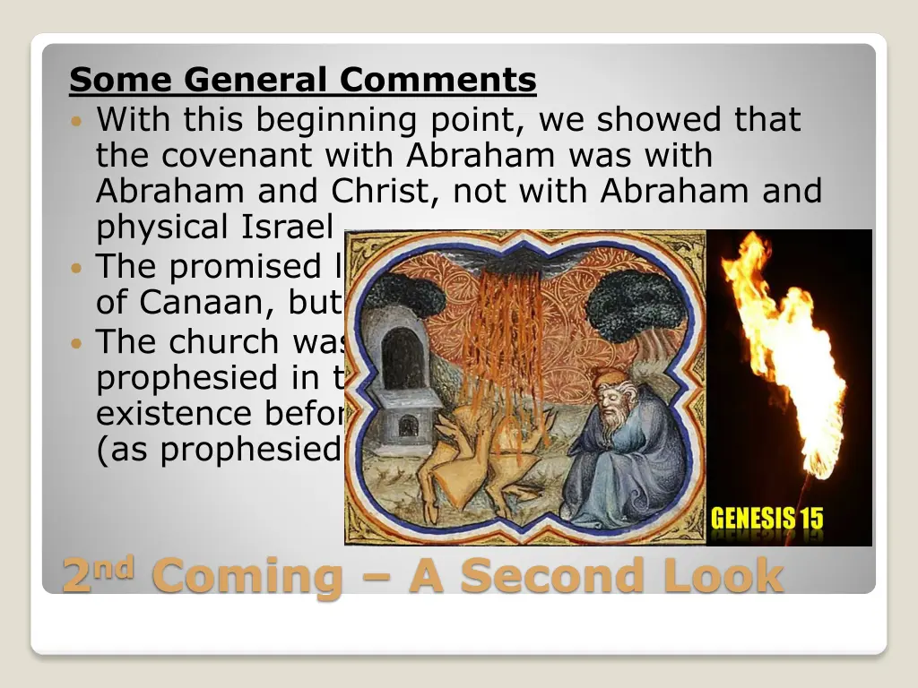 some general comments with this beginning point