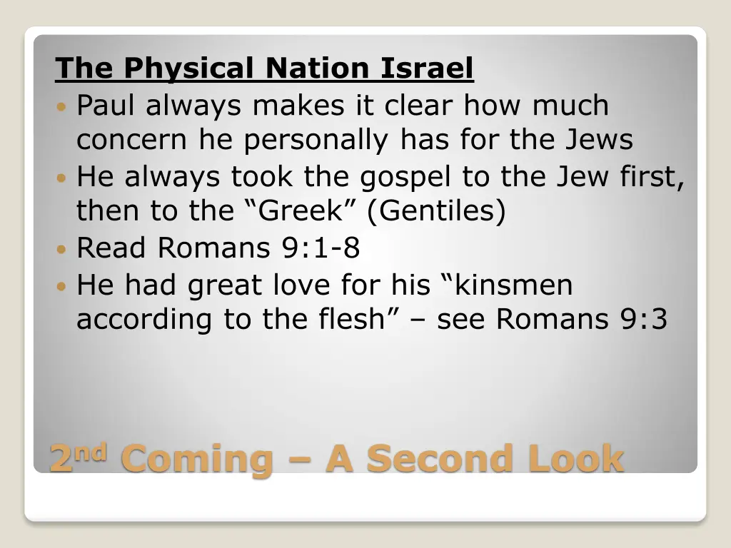 the physical nation israel paul always makes