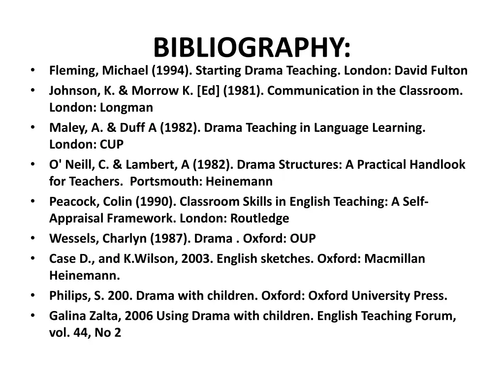bibliography 1