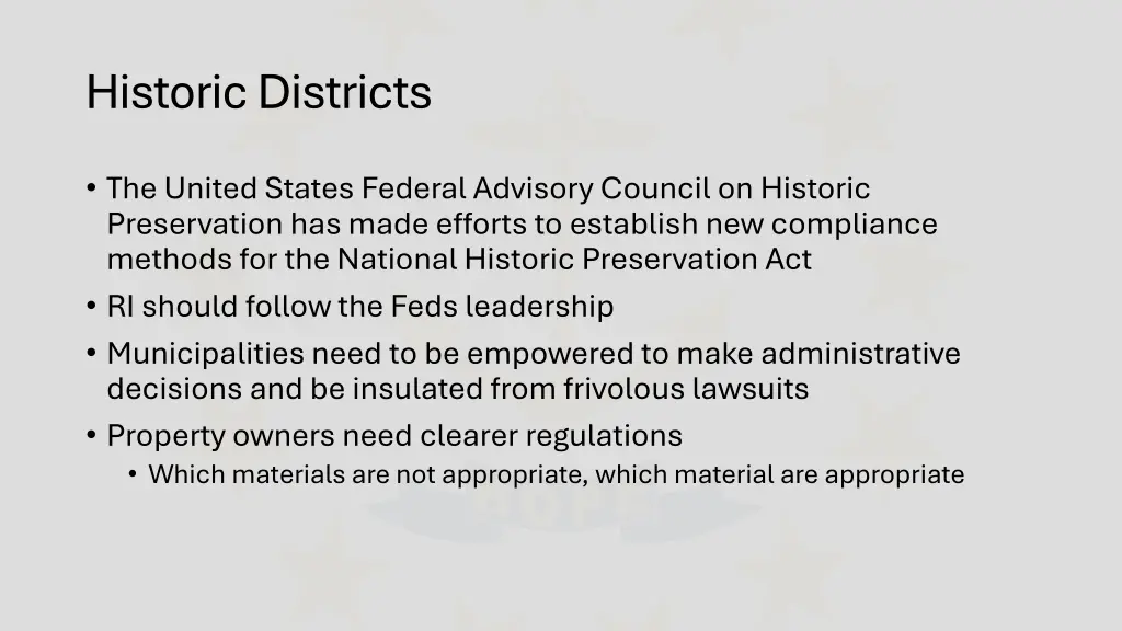 historic districts