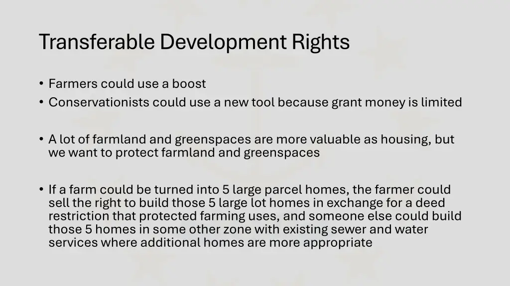 transferable development rights