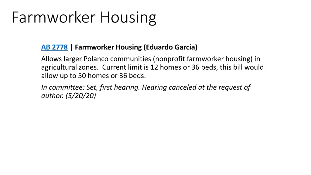 farmworker housing