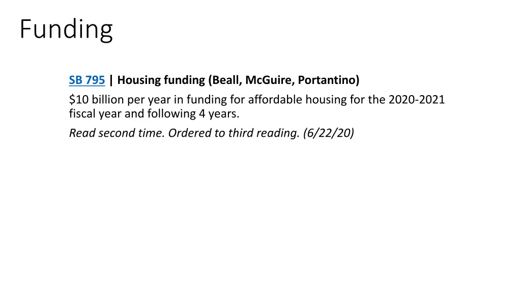 funding