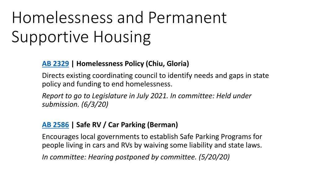 homelessness and permanent supportive housing