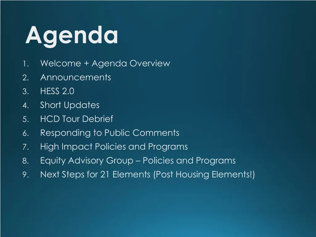 agenda