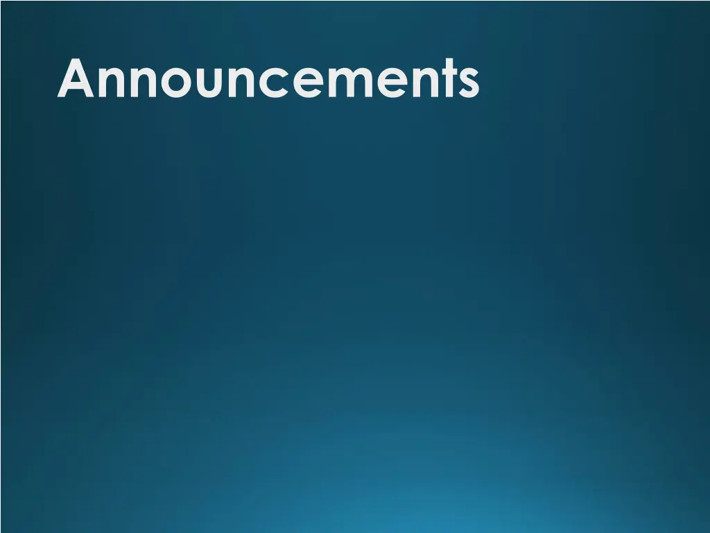 announcements