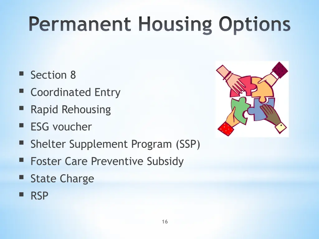 permanent housing options