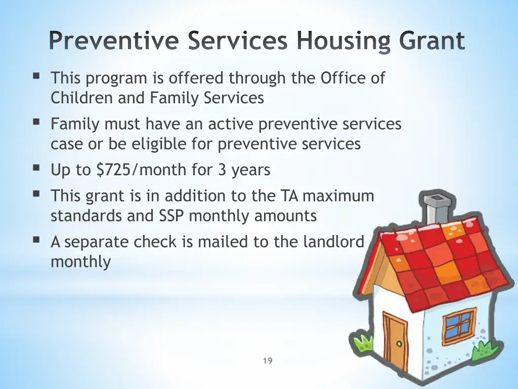 preventive services housing grant this program