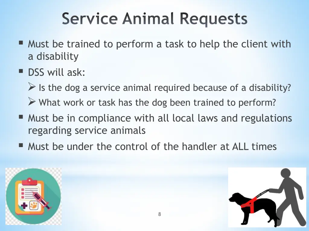 service animal requests
