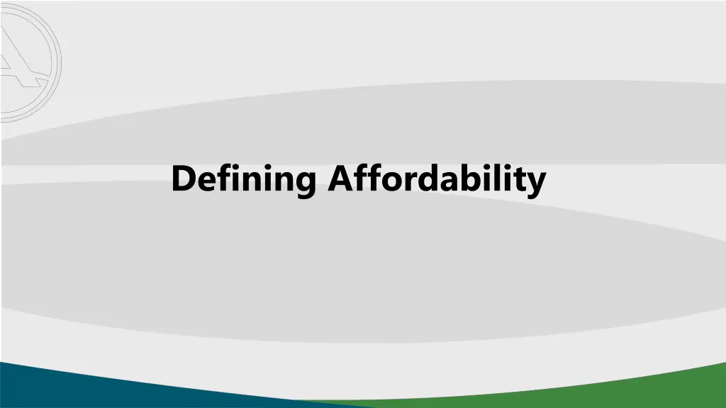 defining affordability