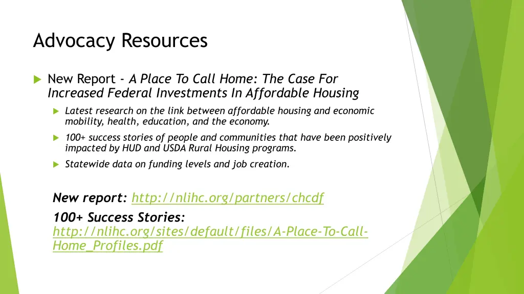 advocacy resources