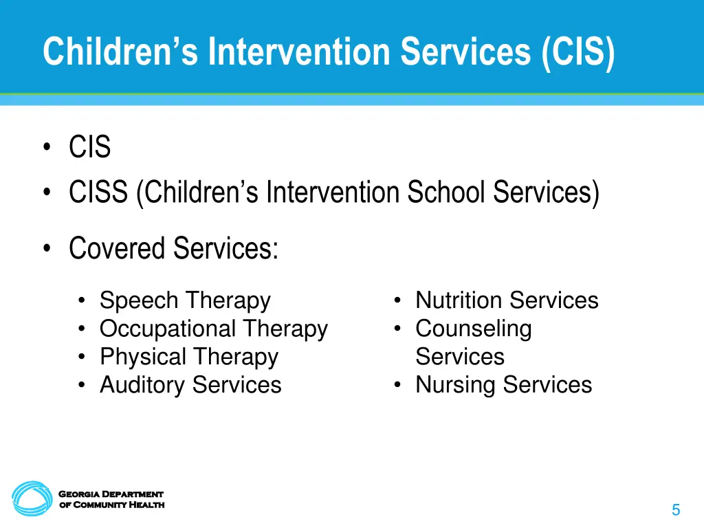 children s intervention services cis