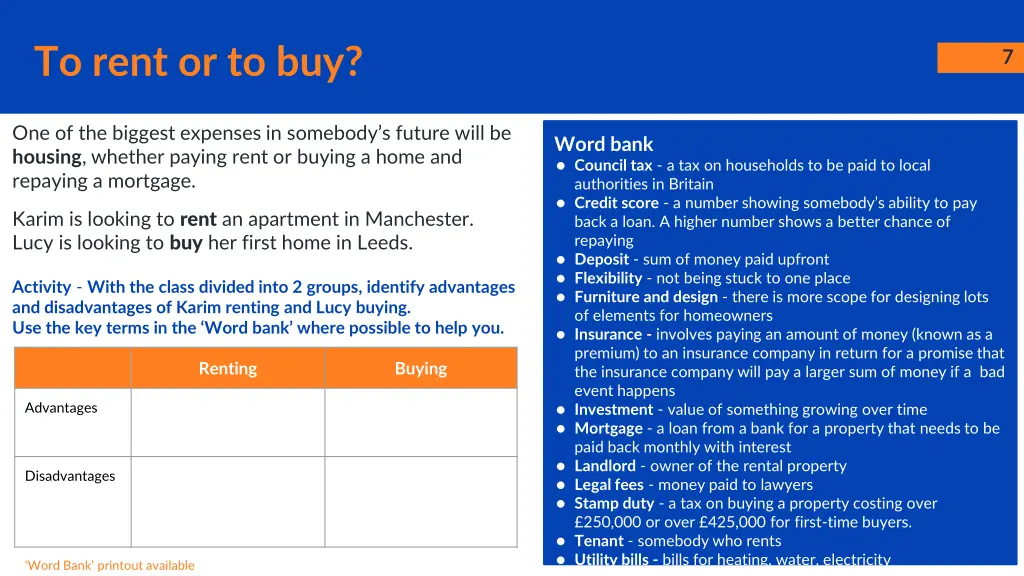 to rent or to buy