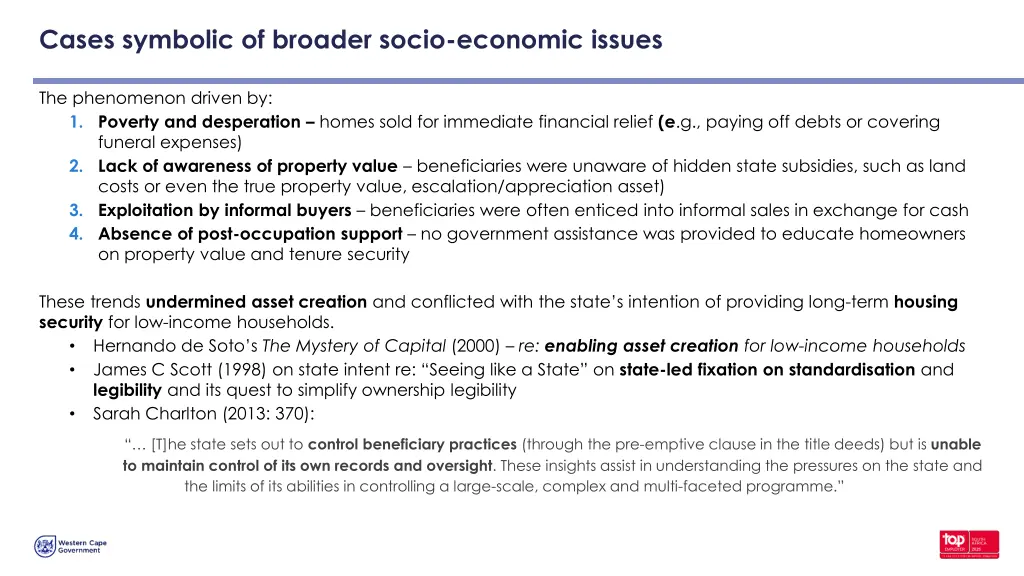 cases symbolic of broader socio economic issues