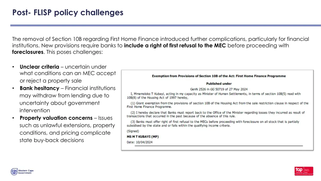 post flisp policy challenges