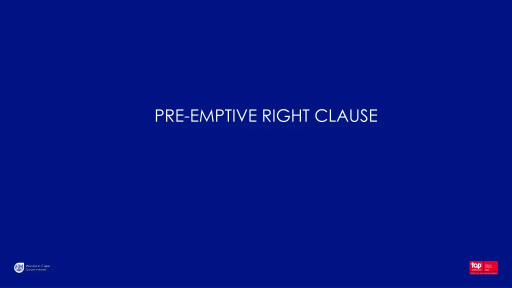 pre emptive right clause