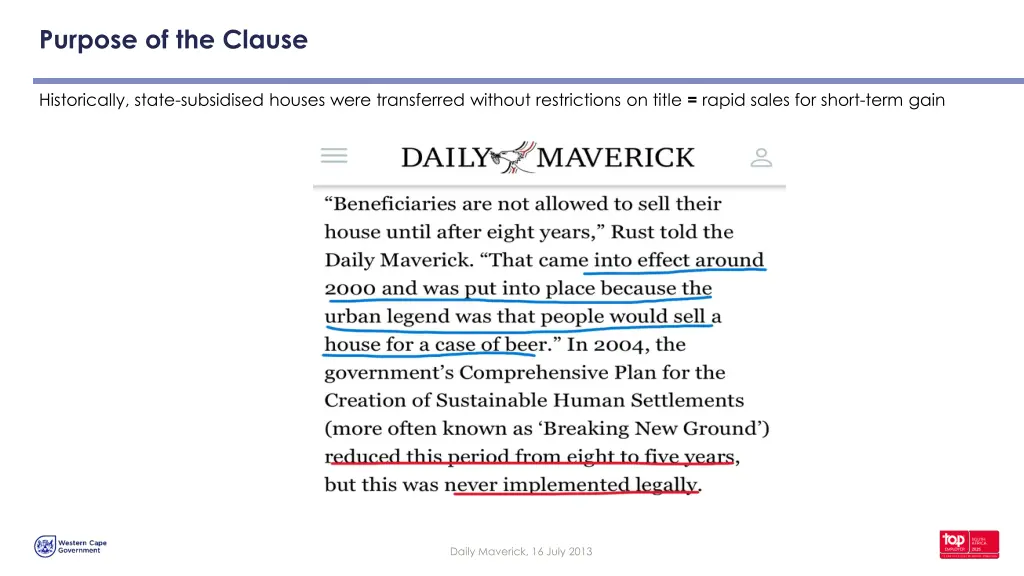purpose of the clause