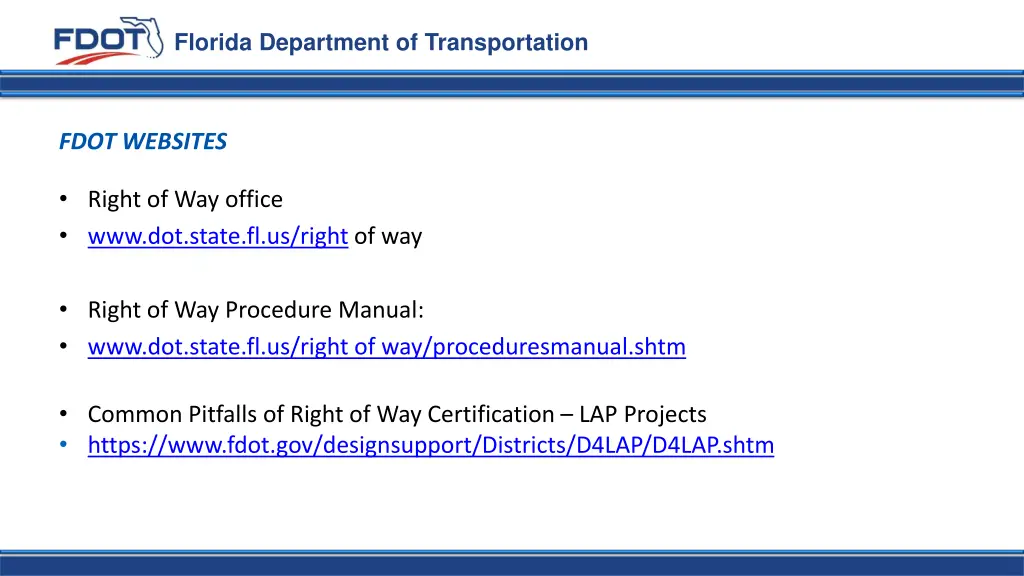 florida department of transportation 22