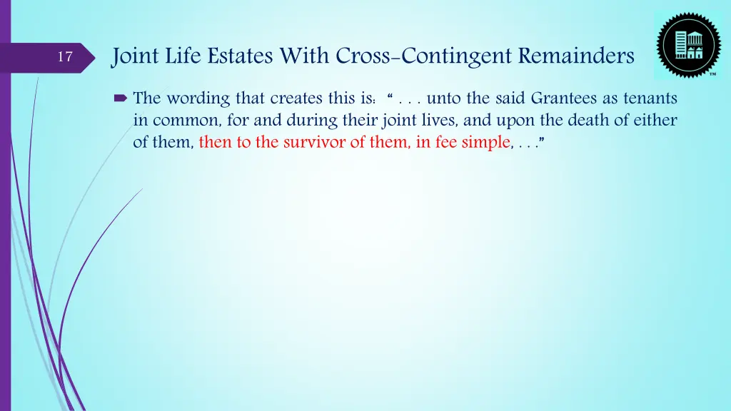 joint life estates with cross contingent 3