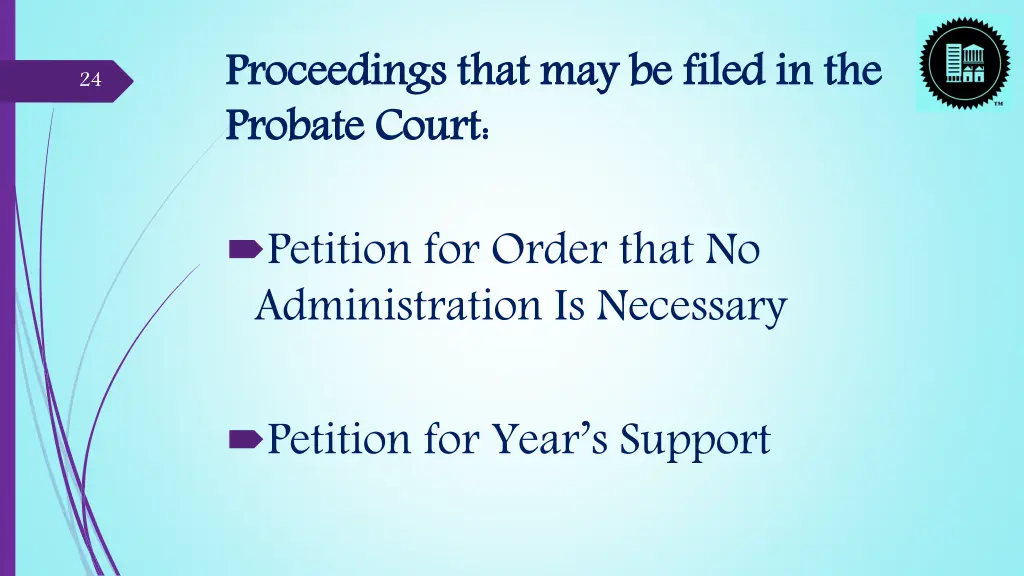 proceedings that may be filed in the probate court