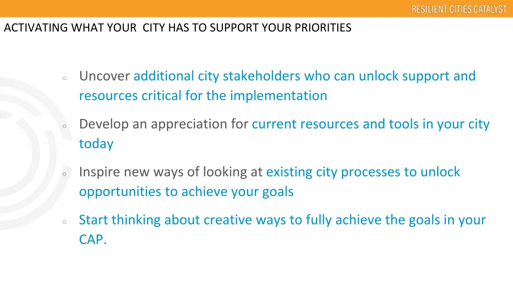 activating what your city has to support your