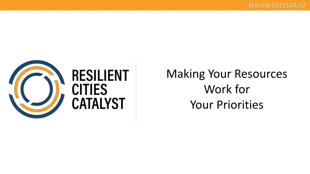 making your resources work for your priorities 1