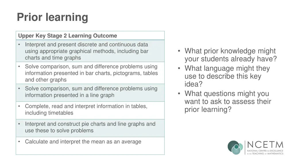 prior learning