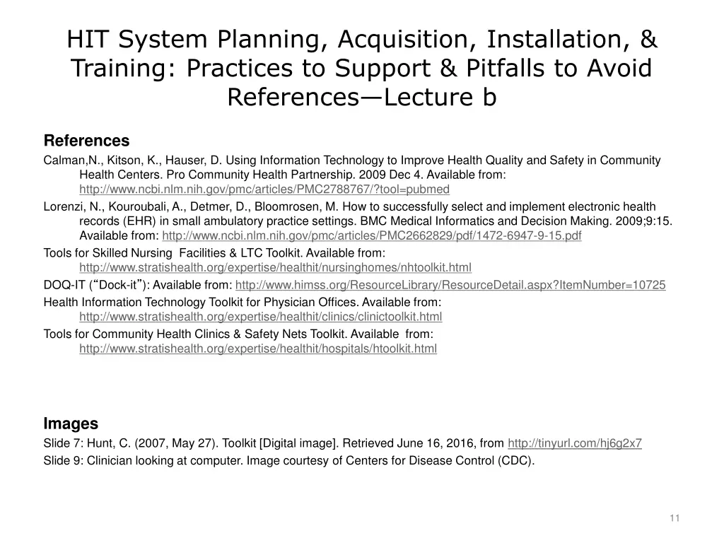 hit system planning acquisition installation 2