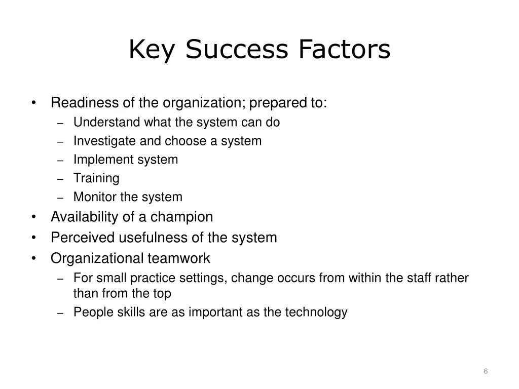 key success factors