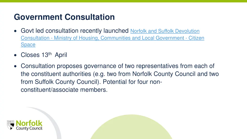 government consultation