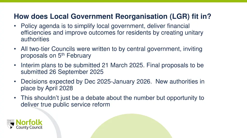 how does local government reorganisation