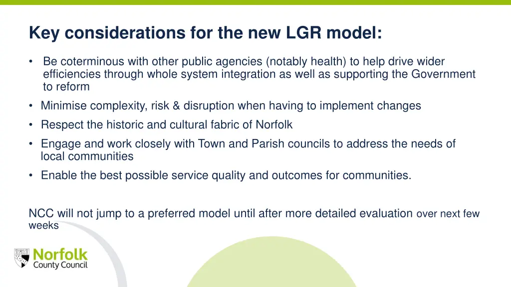 key considerations for the new lgr model 1
