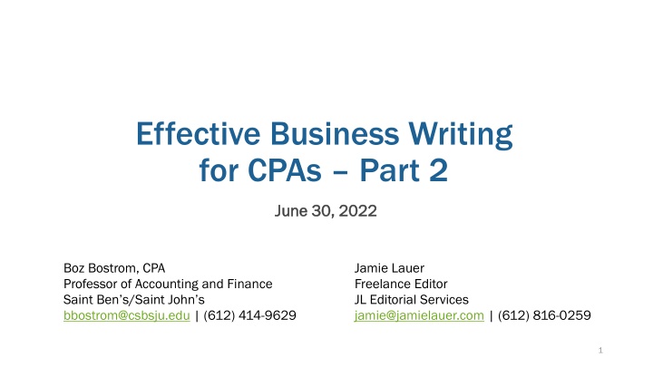 effective business writing for cpas part 2