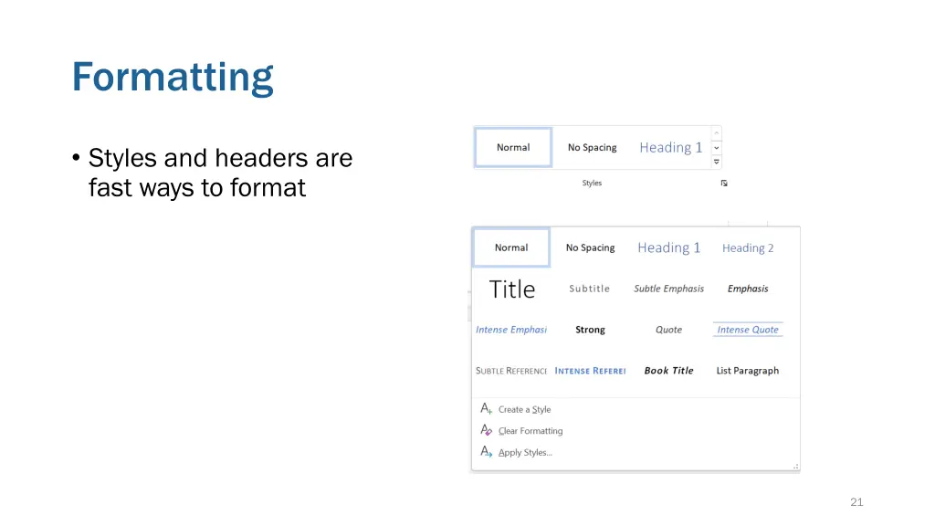 formatting 1