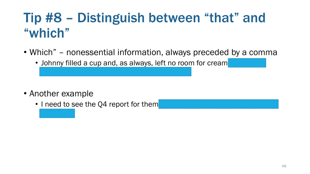 tip 8 distinguish between that and which 1
