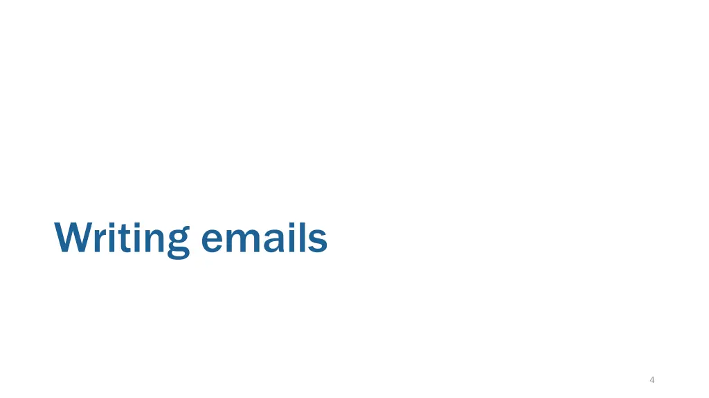 writing emails