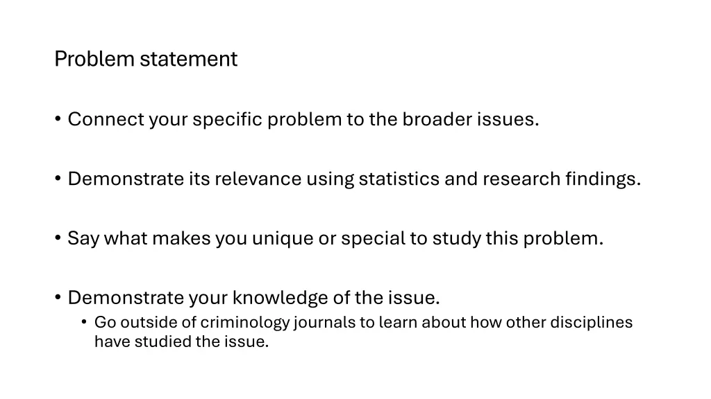 problem statement