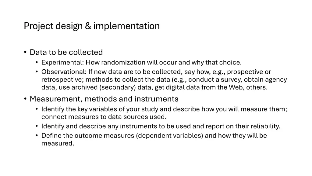 project design implementation