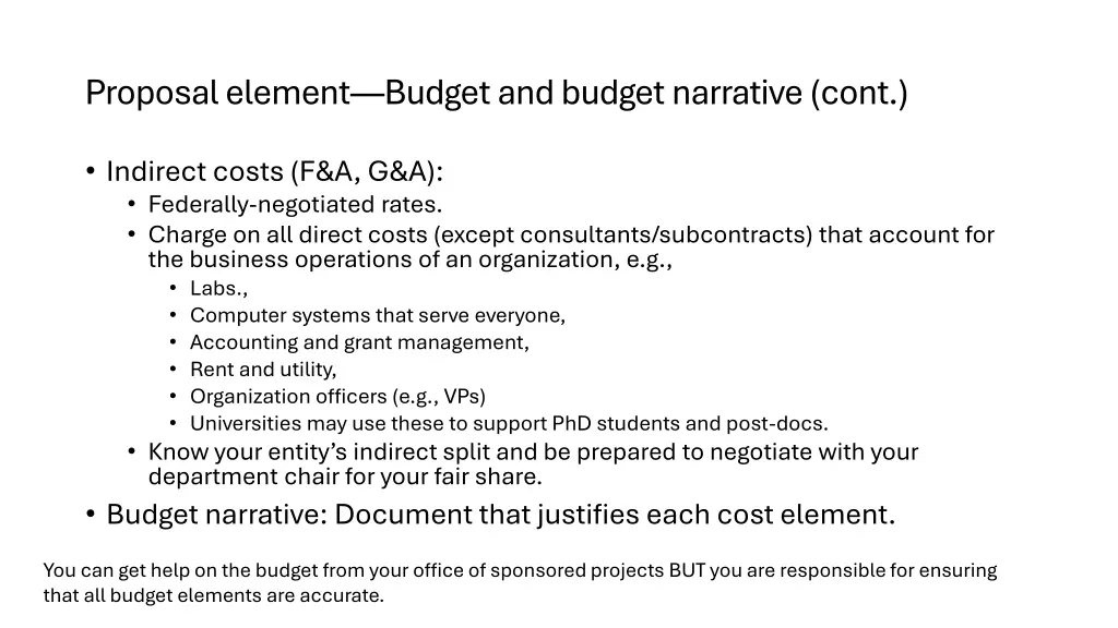 proposal element budget and budget narrative cont 2