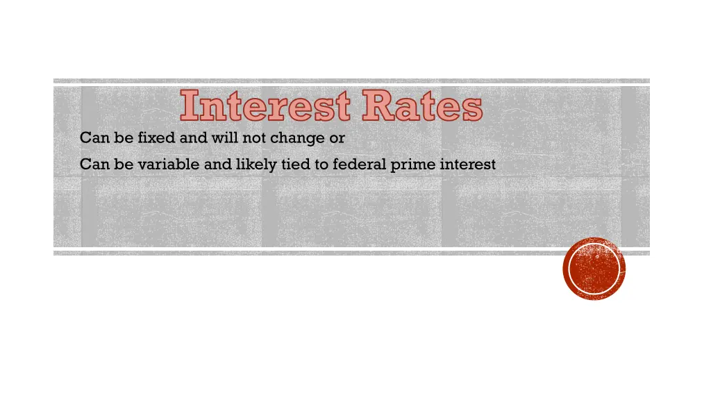 interest rates