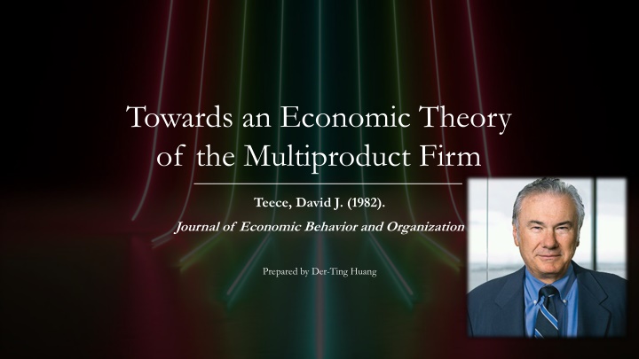towards an economic theory of the multiproduct